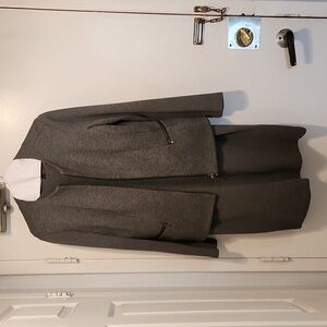 Lida Baday jacket size 14 Heather grey with zippered front and pockets